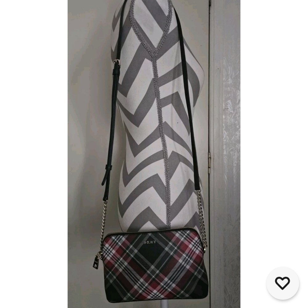 DKNY  PLAID DOME CROSSBODY BAG